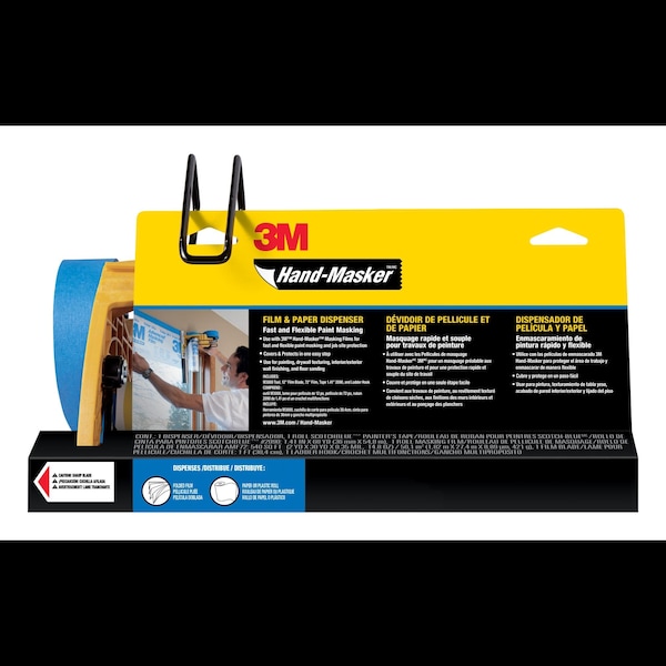 Scotch Hand-Masker Pre-assembled Mskg Film, PK4, 1.41 in W x 60 yd. L, 4 PK 98770 - main